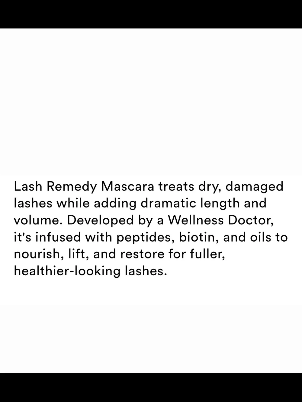 Doll 10 Lash Remedy Transforming Peptide Mascara  Black  New